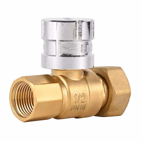 Good Market Brass Lockable Ball Valve for Water Meter with Magnetic Lock