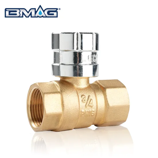 Good Market Brass Lockable Ball Valve for Water Meter with Magnetic Lock