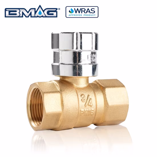 Good Market Brass Lockable Ball Valve for Water Meter with Magnetic Lock